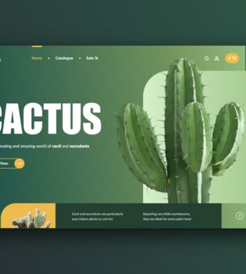 Cacti & Succulents Store Web site Concept